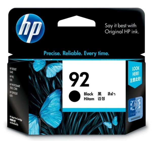 hp 92 black ink