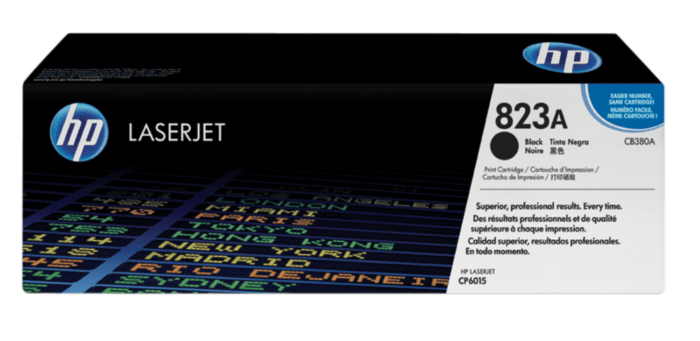HP 823A Black Original LaserJet Toner Cartridge (CB380A) - Center facing
