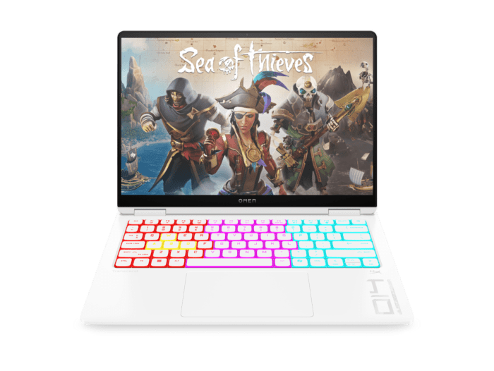 HP OMEN 14 inch Transcend Laptop 14-fb1049TX, White - 14-inch - Ceramic white aluminum (D4QT4PA) - Center facing