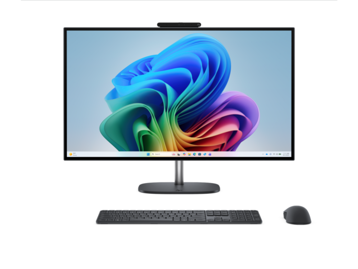 HP OmniStudio X All-in-One 27 inch Desktop Next Gen AI 27-cx0005d PC - 27-inch - Eclipse gray (D71H3PA) - Center facing