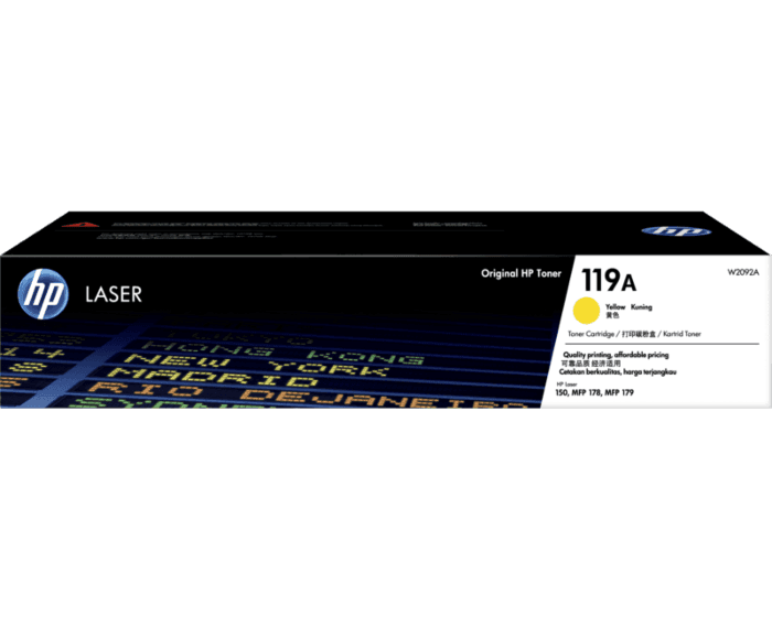 HP 119A Yellow Original Laser Toner Cartridge (W2092A) Shop