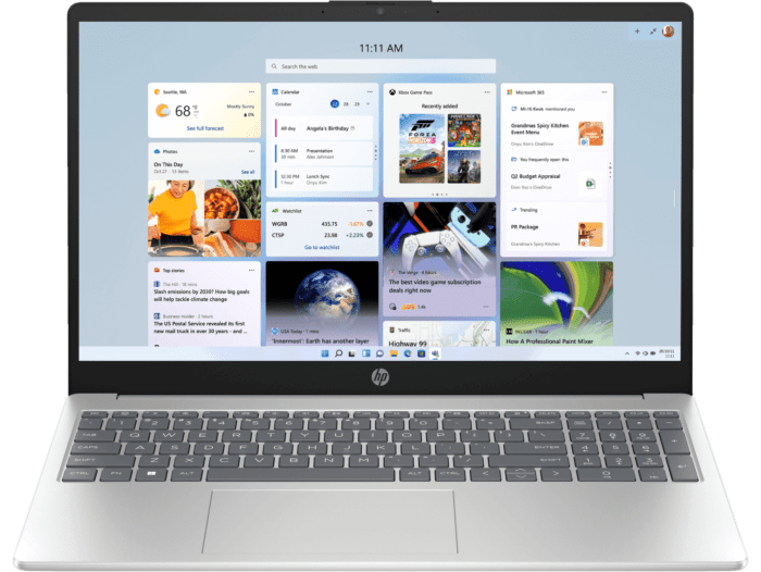 HP Laptop 15-fc0797AU - 15.6-inch - Natural silver (D4QN0PA) - Center facing