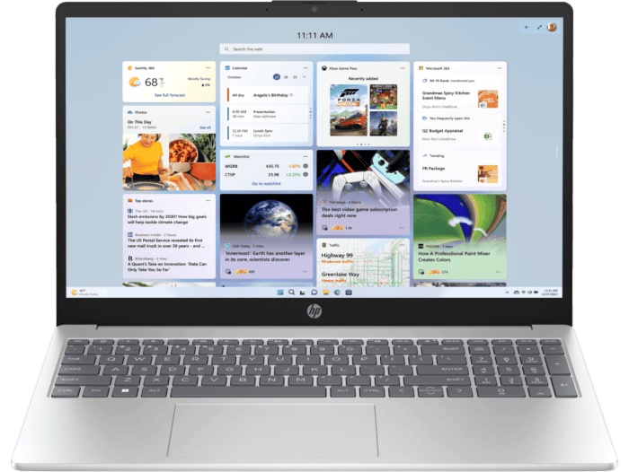HP 15.6 inch Laptop 15-fd1576TU, Silver - 15.6" - Natural silver (D93CFPA)