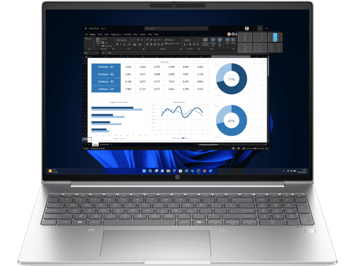 HP ProBook 460 16 inch G11 Business Laptop, Silver + HP 3y Premium+ Onsite w/Telemetry Notebook + HP Wireless Mouse 200 - 16-inch - Pike silver (A71HBPT-BN1)