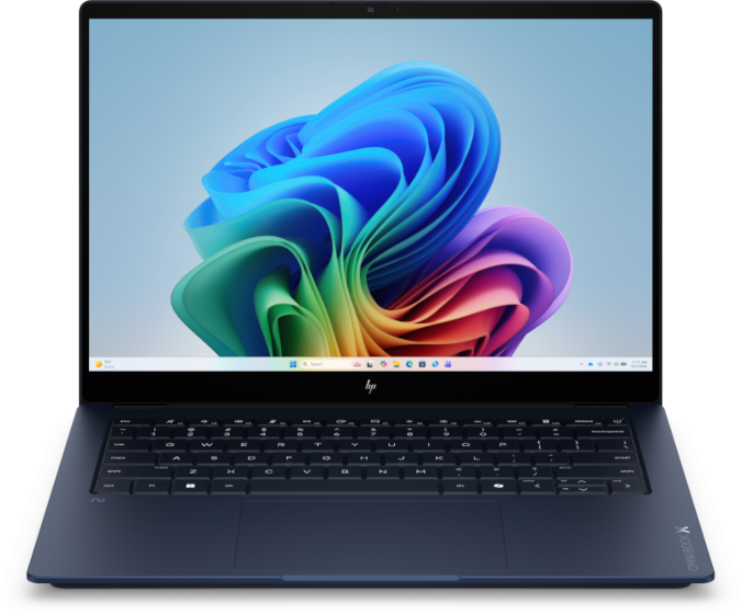 HP OmniBook X Laptop Next Gen AI 14-ka0071TU - 14" - Atmospheric blue aluminum (DP7X3PA) - Center facing