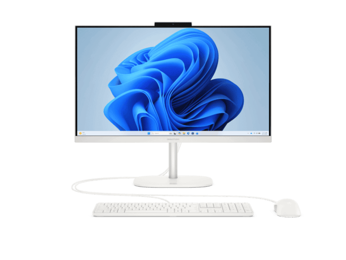 HP OmniStudio All-in-One 23.8 inch Desktop 24-cv0017d PC - 23.8-inch - Cotton white (D92VMPA)