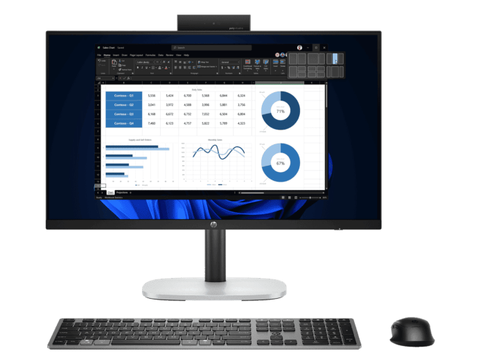 HP ProStudio 4 All-in-One G1i 23.8 inch Desktop AI PC - 23.8-inch - Silver (D68HLPT)