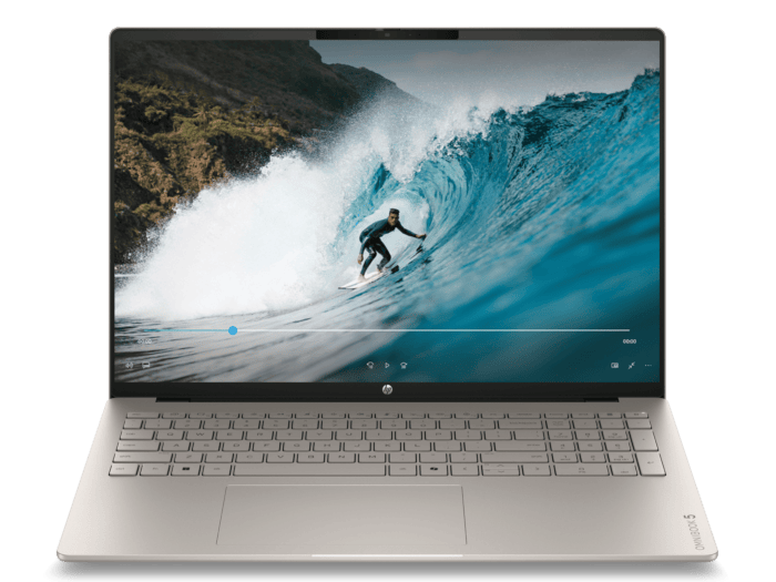 HP OmniBook 5 Laptop Next Gen AI 16-bp0059AU - 16" - Sahara silver aluminum (E0GM0PA) - Center facing