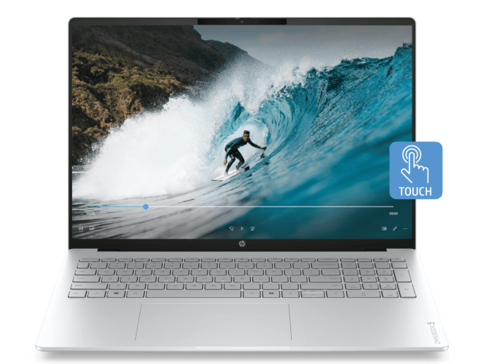 HP OmniBook 5 Laptop 16-bn0023TU - 16" - Glacier silver aluminum (E0GD7PA) - Center facing