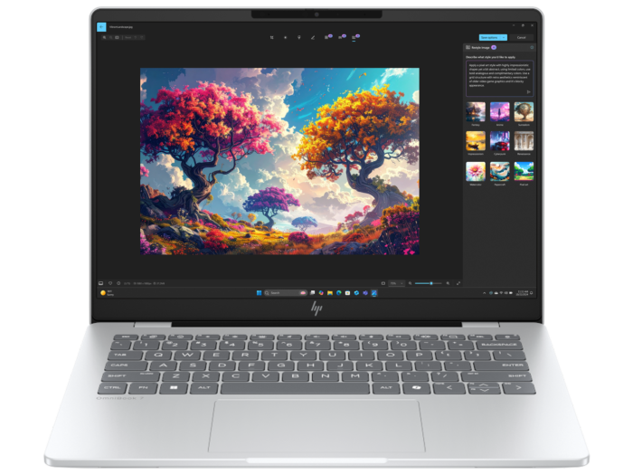 HP OmniBook 7 AI 14 inch 14-fr0008TU, Silver  - 14" - Glacier silver (BN1V5PA)