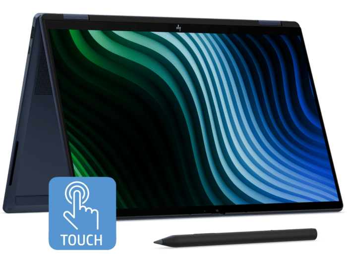 HP OmniBook X Flip 2-in-1 Laptop Next Gen AI 14-kb0085TU - 14" - Atmospheric blue aluminum (DP7X5PA) - Center facing