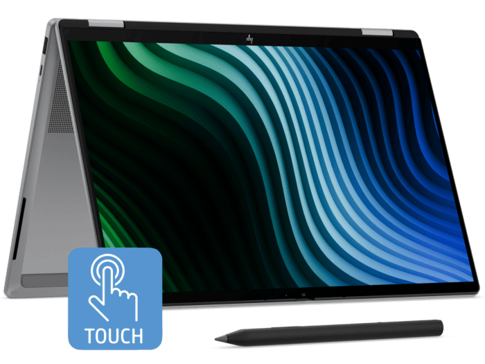 HP OmniBook X Flip 2-in-1 Laptop Next Gen AI 14-kb0086TU - 14" - Meteor silver aluminum (DP7X6PA) - Center facing