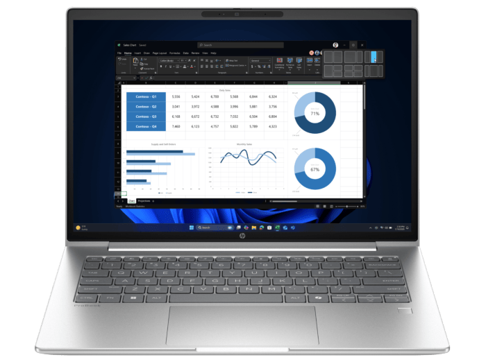HP ProBook 4 G1ah 14 inch Notebook PC - 14" - Pike silver (C30Z2PT) - Center facing