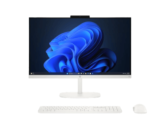 HP OmniStudio All-in-One 23.8 inch Desktop Next Gen AI 24-cw0001d PC - 23.8-inch - Cotton white (D71GVPA)