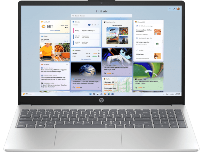 HP Laptop 15-fd0673TU - 15.6-inch - Natural silver (C5HC8PA) - Center facing