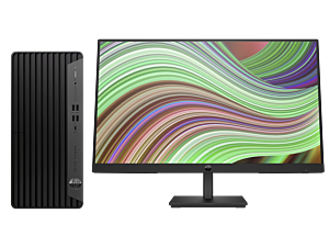 HP Pro Tower 400 G9 PCI Desktop PC + HP P24v G5 23.8 inch FHD Monitor - Without Screen - Black (A3MK9PT-BN1)