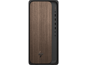 HP OmniDesk Desktop AI M03-0030d PC - Without Screen - Dark wood (D4RM6PA) - Center facing