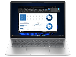 HP ProBook 4 G1a 14 inch Notebook AI PC, Silver - 14-inch - Pike silver (BV9B3PT)