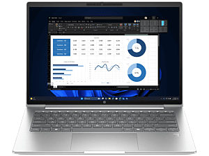 HP ProBook 4 G1i 14 inch Notebook AI PC, Silver - 14-inch - Pike silver aluminum (BV5X8PT)