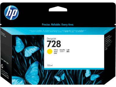 HP 728 130-ml Yellow DesignJet Ink Cartridge HP 728 130-ml Yellow DesignJet Ink Cartridge