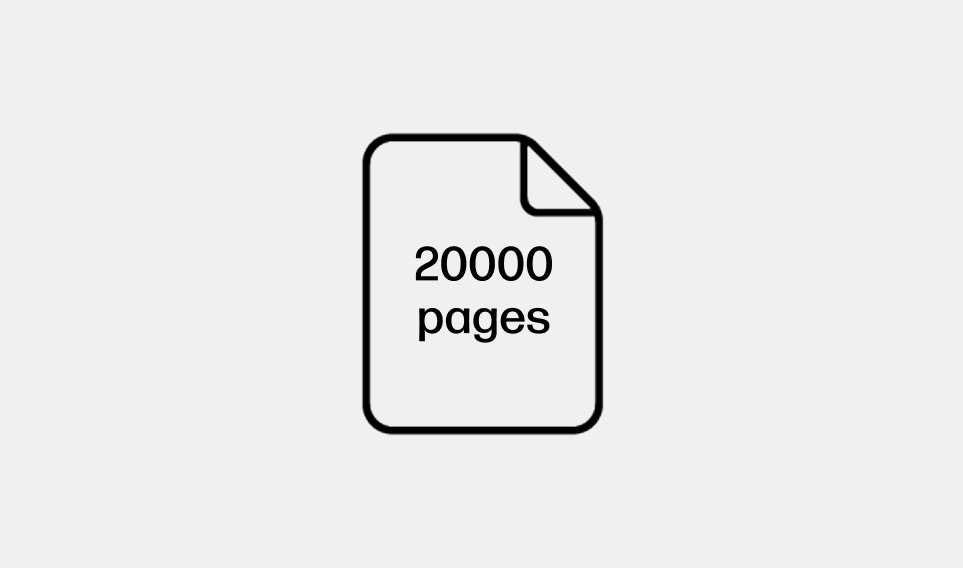 Up to 20000 pages/month or 40 ream of paper