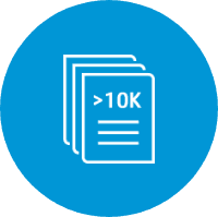 >10,000 pages per month