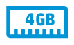 4GB memory
